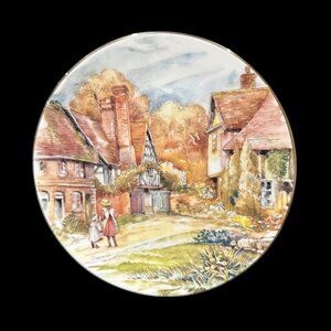 Vintage Royal Grafton Collector Plate Rural Cottages Plate no. 4, Tudor Cottage,